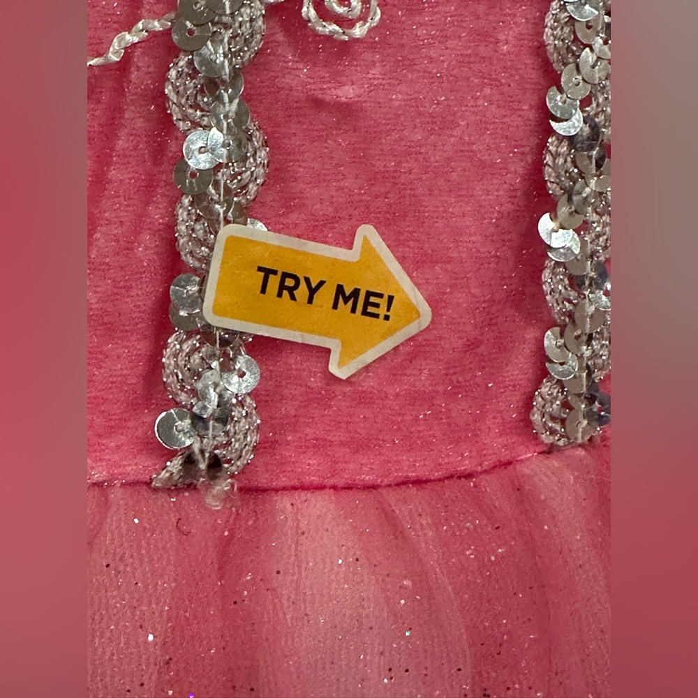 RUBIES Pretty Pink Set Princess Bella Princesa Rosada Lights Up Sz M 8-10 - Picture 5 of 13